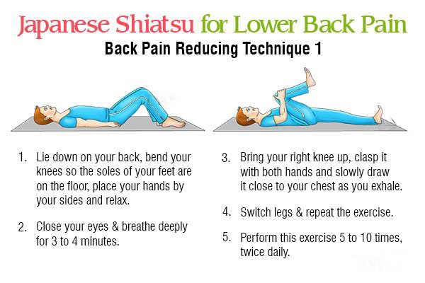 shiatsu massage technique 1 for reducing back pain