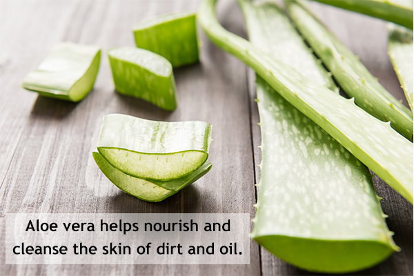 aloe vera gel usage can help reduce open pores