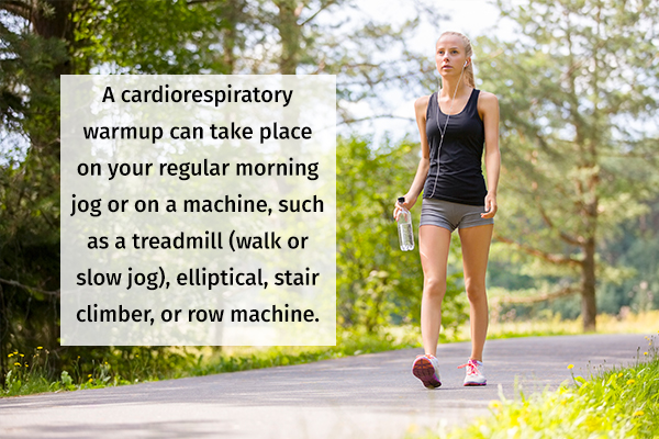 a general cardiorespiratory warmup can help