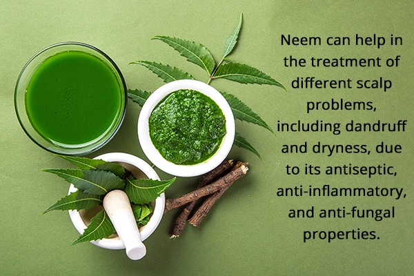 neem hair masks can help manage dandruff